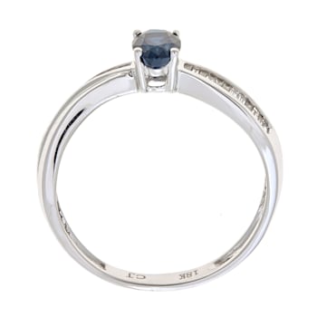 Gin & Grace 18k White Gold Natural Blue Sapphire With Diamond (I1)
Statement Ring