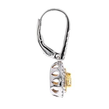 Gin & Grace 18K Two-Tone Gold Natural Yellow and White Diamond Earring