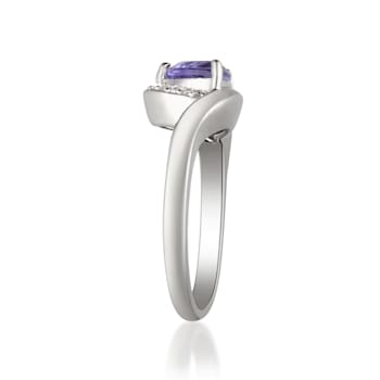 Gin & Grace 925 Sterling Silver Real Diamond Ring (I1) with Genuine
Blue Tanzanite