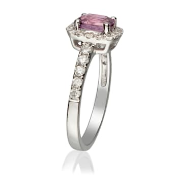 Gin & Grace 18K White Gold Diamond Ring with Sapphire