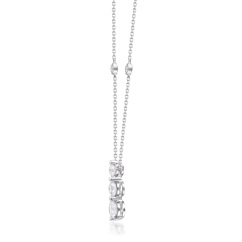 Gin & Grace 14K White Gold Natural White Diamond Necklace