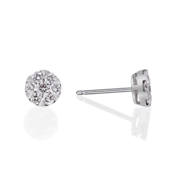 Gin & Grace 14K White Gold Real Diamond (I1) Earring