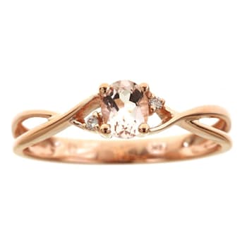 Gin & Grace 14K Rose Gold Morganite and Diamond Ring
