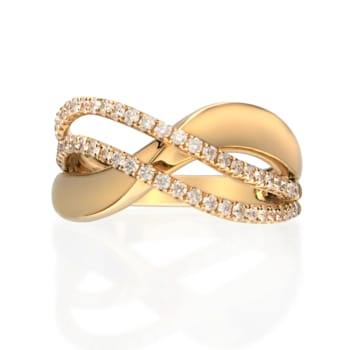 Gin & Grace 14K Yellow Gold Natural White Diamond Ring
