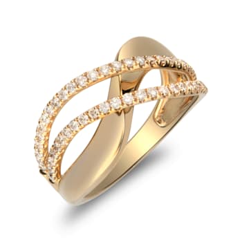 Gin & Grace 14K Yellow Gold Natural White Diamond Ring