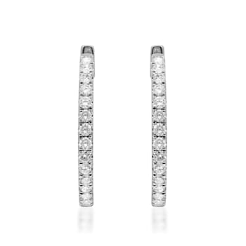 Gin & Grace 14K White Gold Natural Diamond Earring