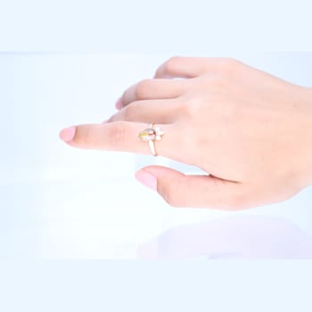 Gin & Grace 14K Yellow Gold Natural Brown and White Diamonds Ring