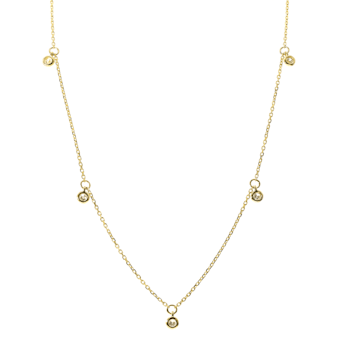 Gin & Grace 14K Yellow Gold Natural White Diamond Necklace