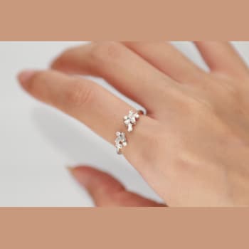 Gin & Grace 14K White Gold Real Diamond Ring (I1)