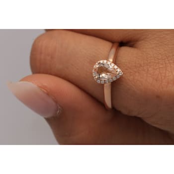 Gin & Grace 14K Rose Gold Morganite and Diamond Ring