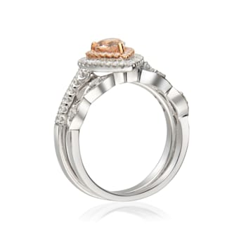 Gin & Grace 14K Two-Tone Gold Morganite and Diamond Engagement Ring