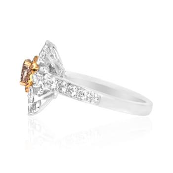 Gin & Grace 18K White Gold Real Diamond Ring (I1) with Natural Fancy
Pink GIA Certified