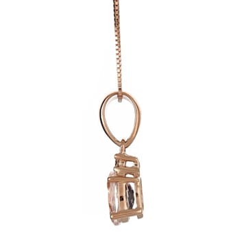 Gin & Grace 14K Rose Gold Real Diamond(I1) Pendant Necklace with
Genuine Morganite