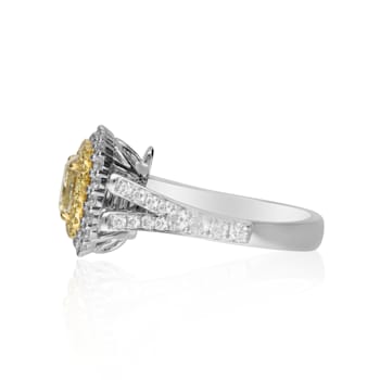 Gin & Grace 18K White Gold Real Diamond Ring (I1) with Natural
Yellow Diamond