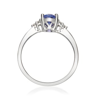 Gin & Grace 14K White Gold Tanzanite and Diamond Ring