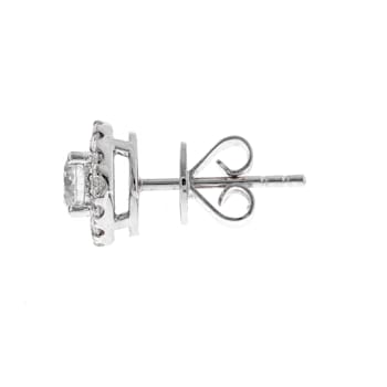 Gin & Grace 14K White Gold Natural Diamond Earring