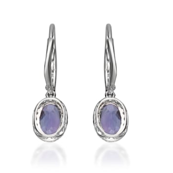 Gin & Grace 14K White Gold Natural Diamond I1 Dangle Earring Genuine
Blue Tanzanite