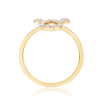 Gin & Grace 10K Yellow Gold Real Diamond Ring (I1)