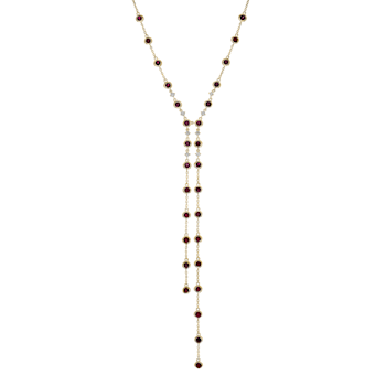 Gin and Grace 14K Yellow Gold Natural Ruby Necklace with Real Diamonds
