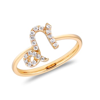 Gin & Grace 10K Yellow Gold Real Diamond Ring (I1)