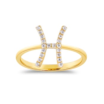 Gin & Grace 10K Yellow Gold Real Diamond Ring (I1)