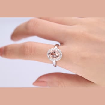 Gin & Grace 14k Two Tone Gold Morganite and Diamond Ring