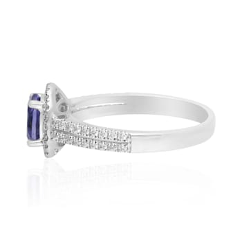 Gin & Grace 14K White Gold Tanzanite and Diamond Ring