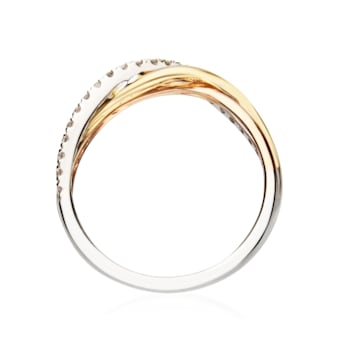 Gin & Grace 14K Three-Tone Gold Natural Diamond (I1) Statement Ring