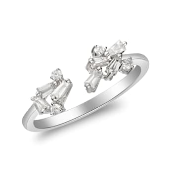 Gin & Grace 14K White Gold Real Diamond Ring (I1)