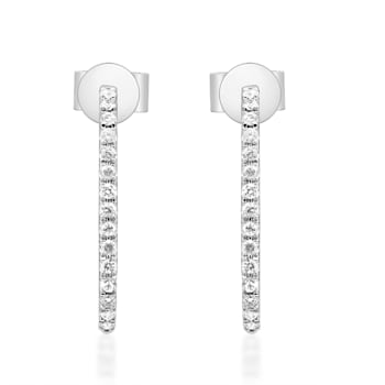Gin & Grace 14K White Gold Natural Diamond (I1) Earring