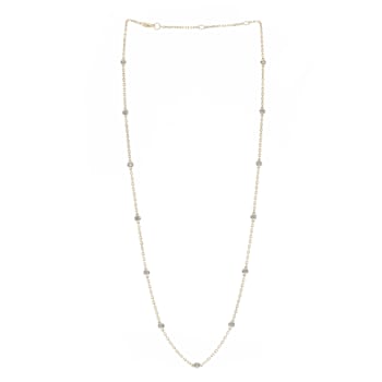 Gin & Grace 14K Yellow Gold Natural White Diamond Necklace