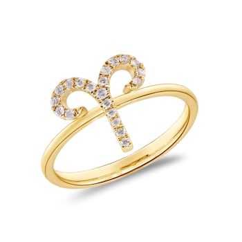 Gin & Grace 10K Yellow Gold Real Diamond Ring (I1)
