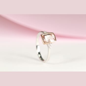 Gin & Grace 14K Two Tone Gold Morganite and Diamond Ring