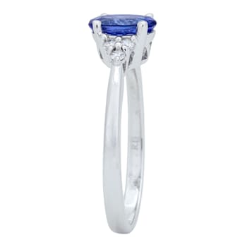 Gin & Grace 14K White Gold Tanzanite and Diamond Ring