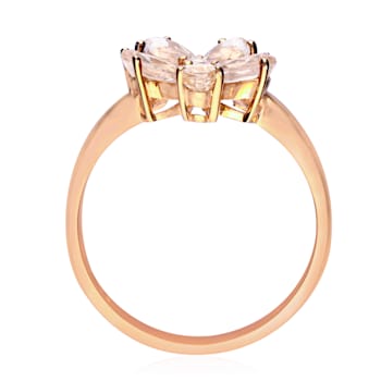 Gin & Grace 10K Rose Gold Real Diamond Anniversary Engagement Ring
(I1) with Genuine Morganite