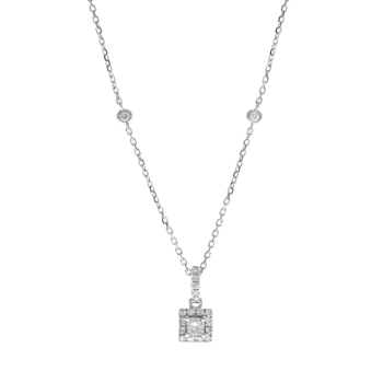 Gin & Grace 14K White Gold Natural Diamond Pendant
