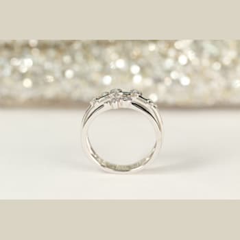 Gin & Grace 18K White Gold Real Diamond Ring (I1)