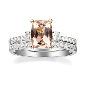 Gin & Grace 14K Two-Tone Gold Natural Morganite With Real Diamond
(I1) Ring
