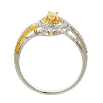 Gin & Grace 14K Two-Tone Gold Natural Yellow and White Diamond Ring