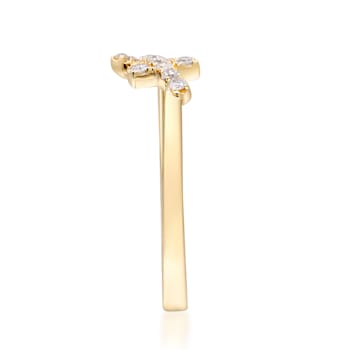 Gin & Grace 10K Yellow Gold Real Diamond Ring (I1)