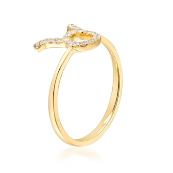 Gin & Grace 10K Yellow Gold Real Diamond Ring (I1)