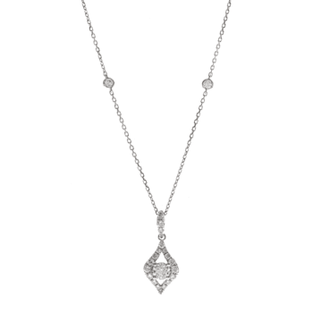 Gin & Grace 14K White Gold Natural White Diamond Pendant