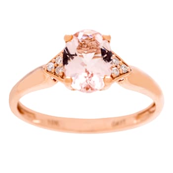 Gin & Grace 10K Rose Gold Genuine Morganite With Real Diamond (I1)
Statement Ring
