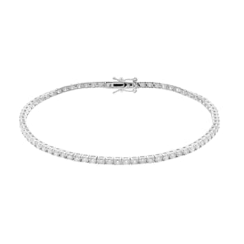 Gin & Grace 14K White Gold Natural White Diamond Bracelet