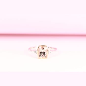 Gin & Grace 14K Two Tone Gold Morganite and Diamond Ring
