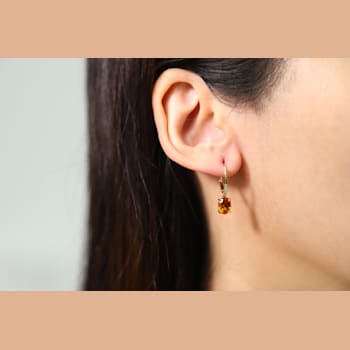 Gin & Grace 14K Yellow Gold Citrine With Real Diamond
(I1,I2)LeverBack Earring