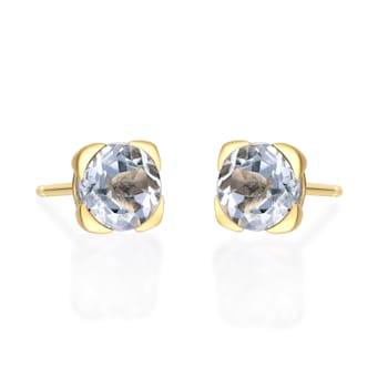Gin & Grace 10K Yellow Gold Aquamarine Earring