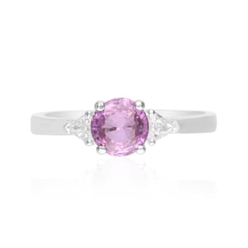 Gin & Grace Platinum 950 Purple Sapphire and Diamond Ring