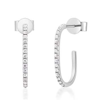 Gin & Grace 14K White Gold Natural Diamond (I1) Earring