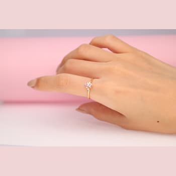 Gin & Grace 18K Rose Gold Real Diamond Ring (I1) with Morganite
& Pink Sapphire